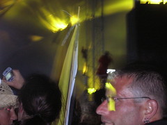 People climbing the rafters during Primal Scream at T in the Park 2006