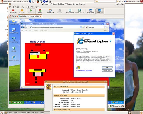 Windows XP émulé dans un VMWare Server