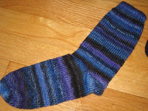 handspun socks - in progress