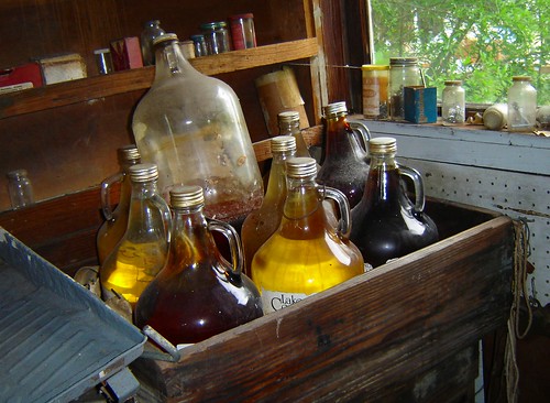 bottles in the shed