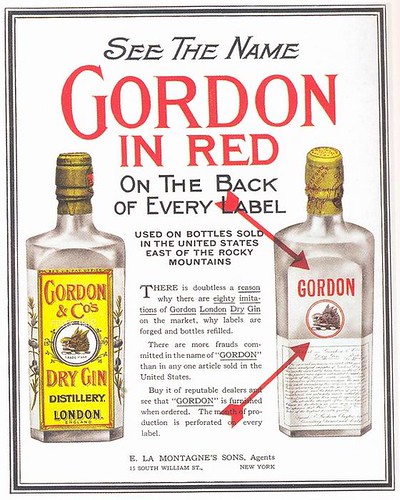 Gordon Gin ad, 1912