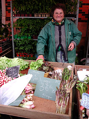 Market stall holder, Dijon, France