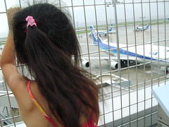 羽田空港で飛行機をみたよ