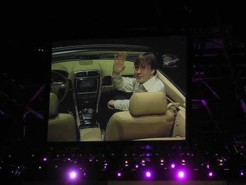 Kevin Lynch in the new Jaguar XK with Flash based panel