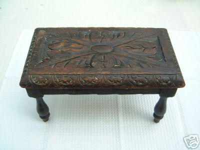 old oak foot stool