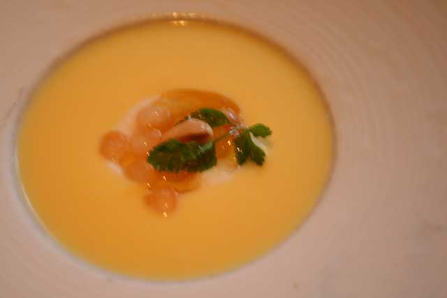 Parisian Melon Soup w/ Almond Tofu