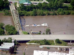 Mohawk River Flooding at Canajoharie, NY on June 28, 2006.