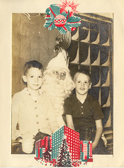 Dan, Ray, and Santa, 1958?