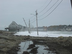 Peggotty Beach during a storm