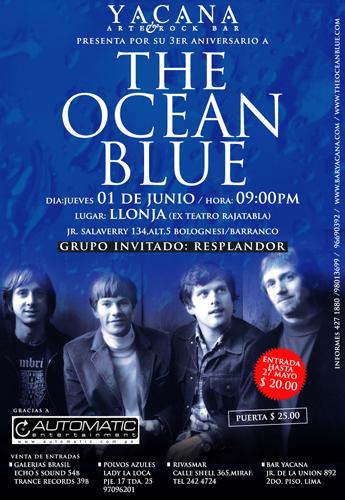 Flyer The Ocean Blue en Lima