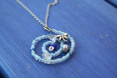 blue necklace detail