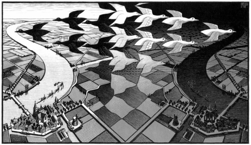 Día y Noche, de M.C. Escher