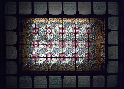 Stained Glass Ceiling At Casa Ametller