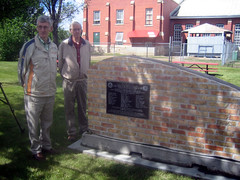 Larry and Uncle Bill beside the Cairn