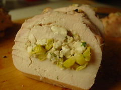 Chicken with Feta Sliced