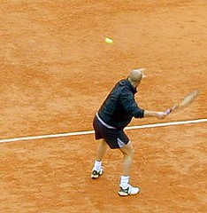 Andre Agassi under French Open 2001
