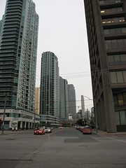 Looking up Yonge Street from its very start