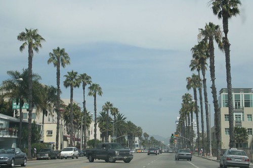 Santa Monica through a dirty windshield