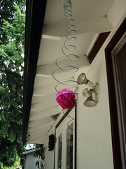 wire mobile with yarn ball