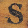 rubber stamp handle letter S