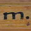 rubber stamp handle letter m