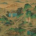 A occidente del passo Jiayu (provincia del Gansu): le tombe musulmane (huihui mu) e la Grande Oasi (da caotan); il passo di Jiayu, situato nel lembo occidentale della provincia del Gansu, particolare della Carta del Paesaggio mongolo, rotolo dipinto a inc