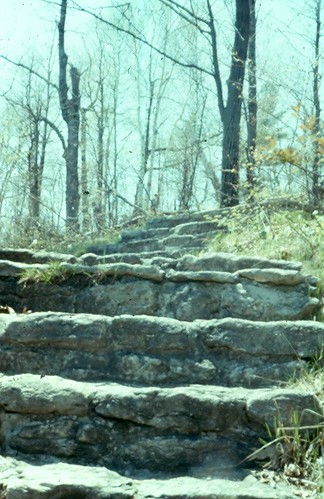 Stone Steps Near Lake Michigan