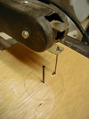 Cutting the soundhole