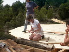 building the yurt