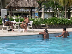 Fiji rugby in the pool