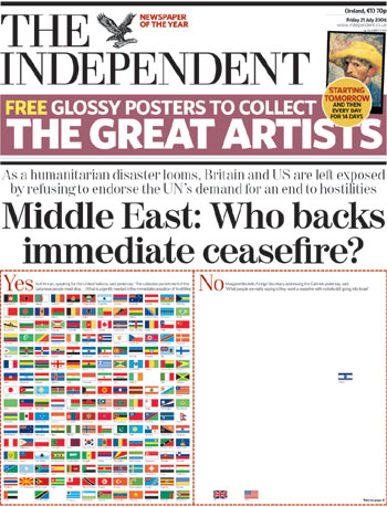 Who backs immediate ceasefire?