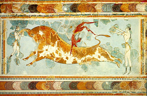 Minoan Bull Leaping Fresco