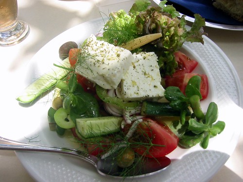 Salad in Apiranthos, Naxos Greece