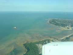 Whitecliffe Bay from the air (I think)