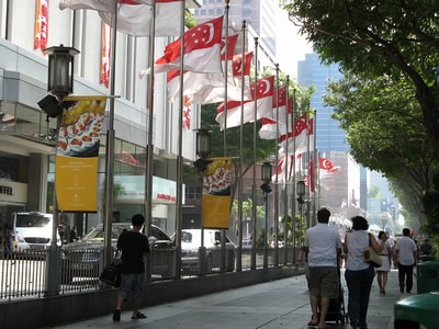 Flags at Orchard