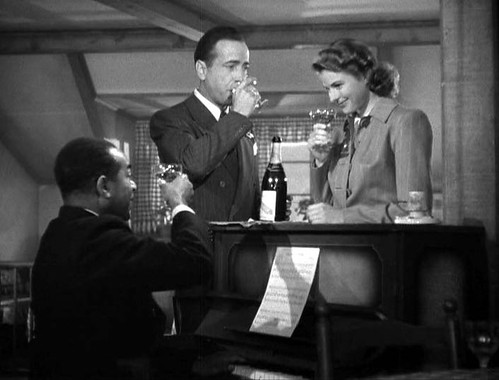 Casablanca toasting with champagne