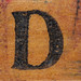rubber stamp handle letter D