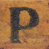 rubber stamp handle letter P