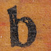rubber stamp handle letter b