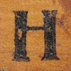 rubber stamp handle letter H