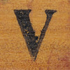 rubber stamp handle letter V