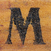 rubber stamp handle letter M