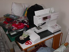 My messy sewing area