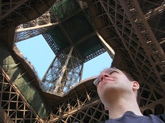 Dan under the Eiffel tower