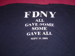FDNY Memorial Tshirt Back
