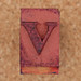rubber stamp letter  v