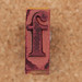 rubber stamp letter  f