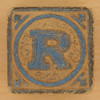 Vintage Wooden Block Letter R