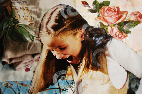 Happy girl - detail of collage