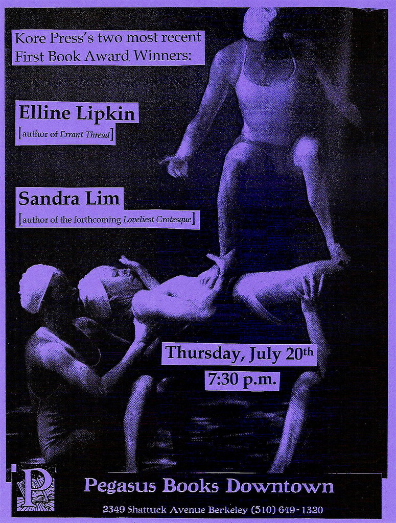 Elline Lipkin & Sandra Lim at Pegasus Books Downtown Thursday, July 20 at 7:30 p.m.
